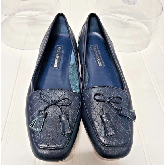 Enzo Angiolini Blue Vintage Leather Tassel flays Womens size 7.5 - Picture 1 of 6